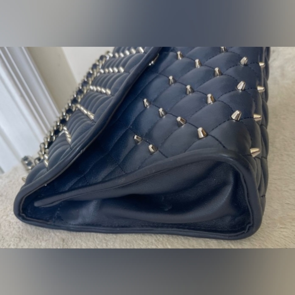 Rebecca Minkoff Quilted Crossbody - Studs And Navy Blue - Picture 6 of 14